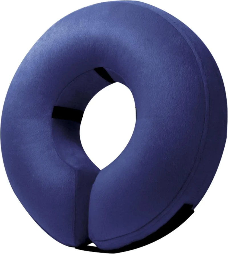 BENCMATE Collier Inflable pour Chien et Chat – Alternative Douce, Réglable et Confortable (Bleu Marine, Taille Moyenne+)