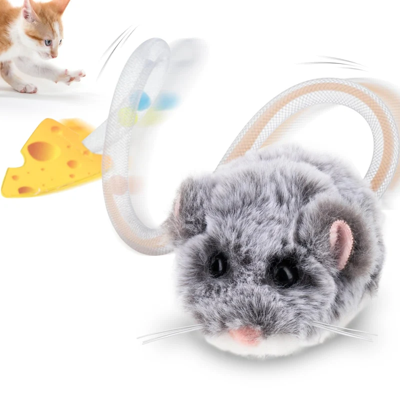 Migipaws MigiMouse - Jouet Chat Interactif 360° avec Queue Bougeante