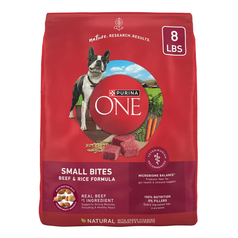 Purina ONE Petites Bouchées Bœuf et Riz – Haute Protéine, 8 lb