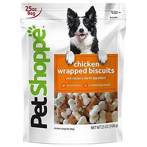 PET SHOPPE Biscuits au poulet envelopés – 25 oz