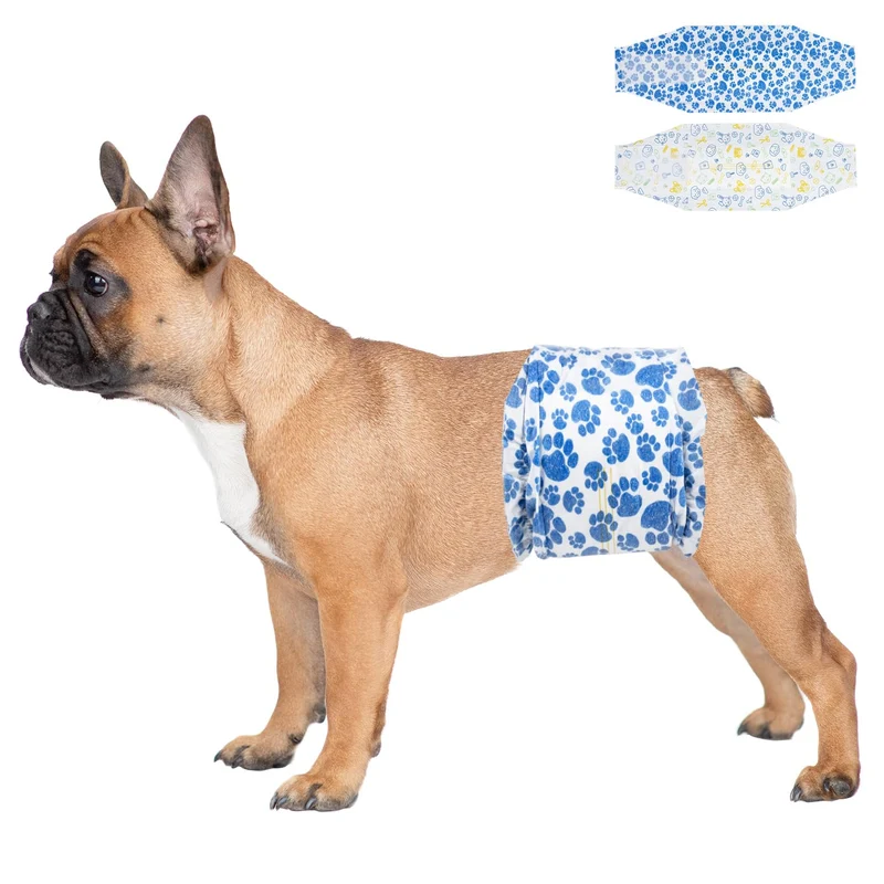Dono Couches pour Chiens Mâles – Couches Jetables 40 p., Indicateur d'Humidité, Anti-Fuite, Taille S (12–19 po)