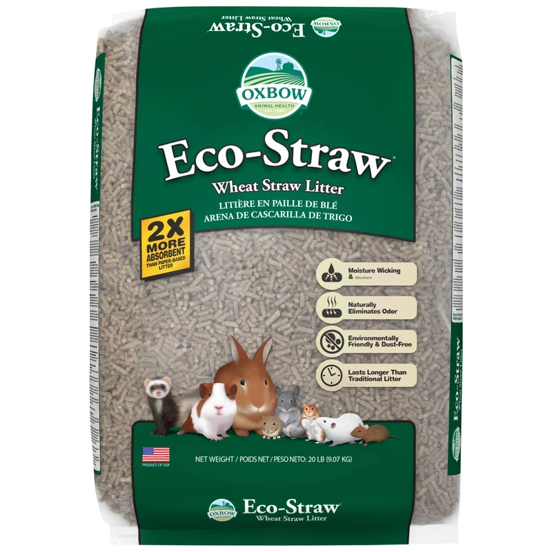 Oxbow Eco Straw Litière en Paille de Blé – Sans Poussière, Absorption Supérieure
