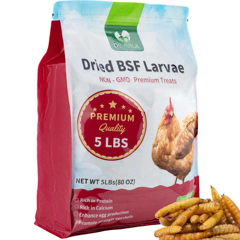 DE AVILA 5LB Larves Noires Soldat Séchées – Protéines et Calcium pour Poules