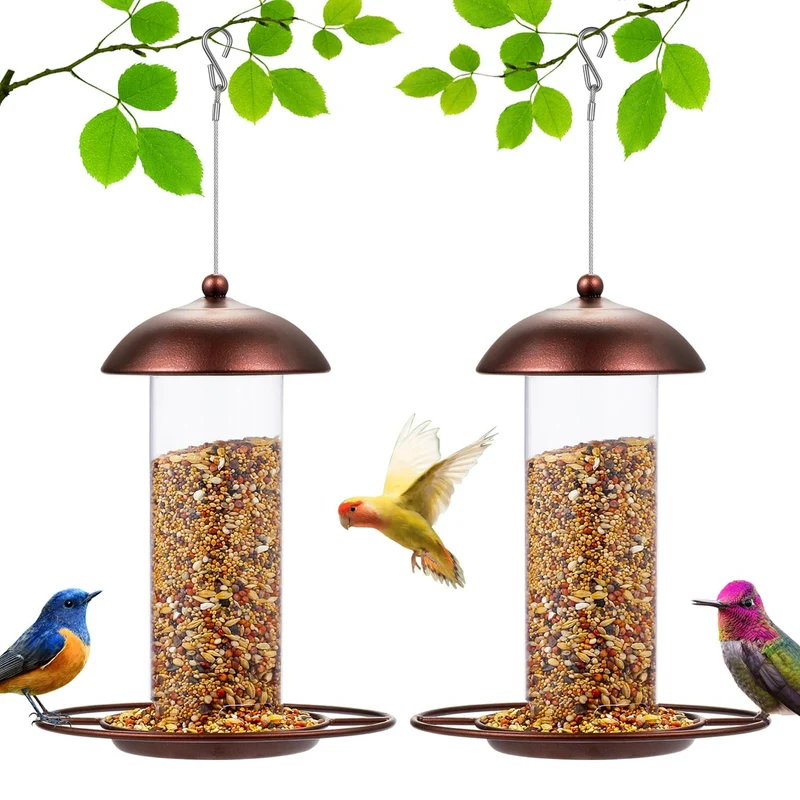 Yardia – Lot de 2 Mangeoires en Métal pour Oiseaux | Capacité 1,6 lb (YD-2)