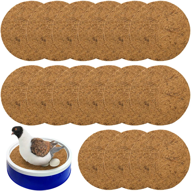 Eorbow – 15 Tapis de Nid en Fibre de Coco Naturelle pour Pigeons et Autres Oiseaux