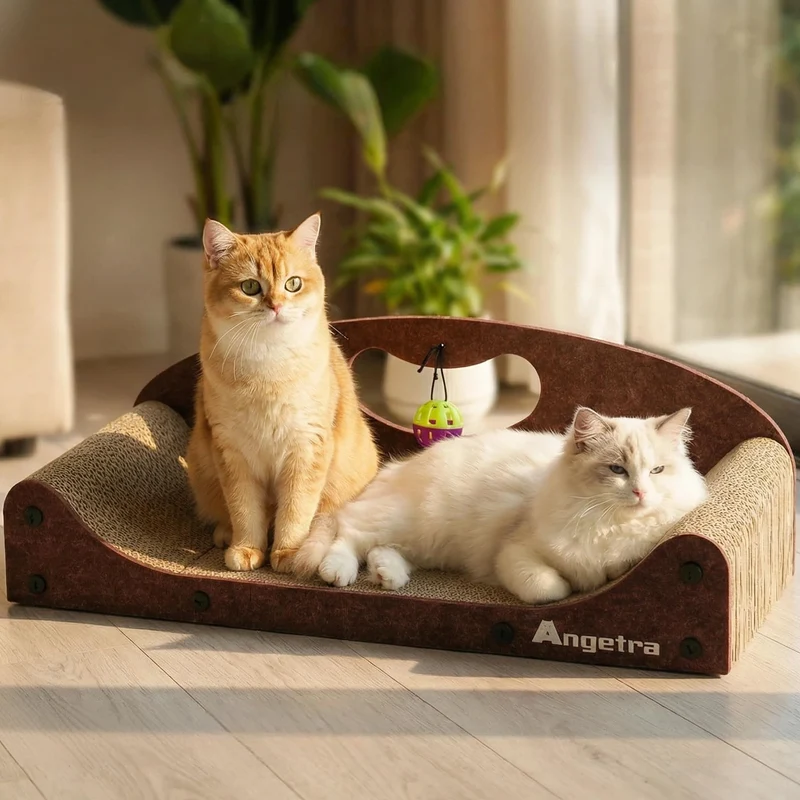 Angetra 26-pouces Grattoir Chat – Grand Canapé en Carton et Protection des Meubles