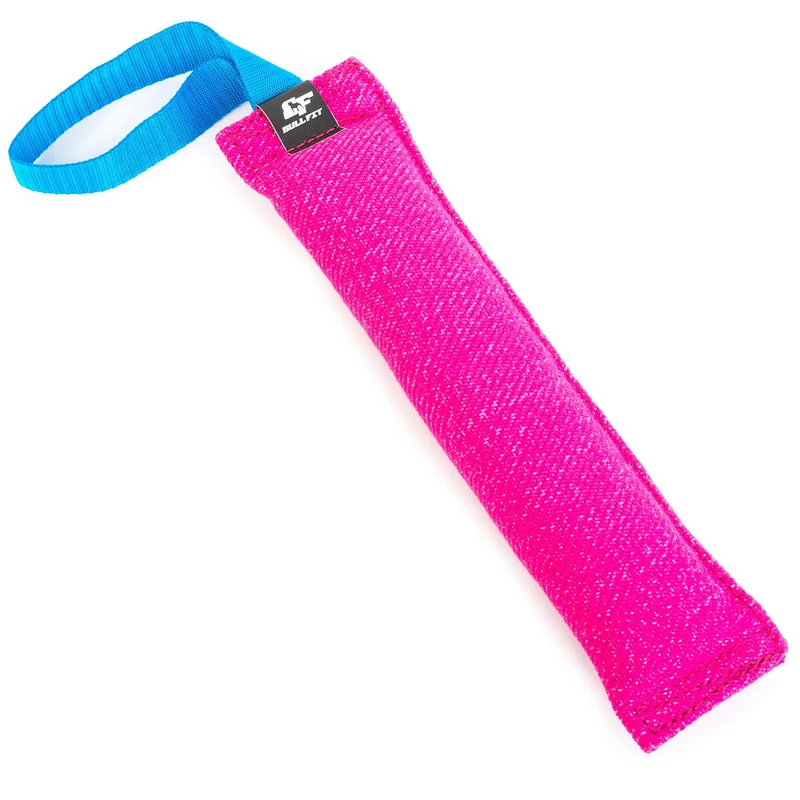 Bull Fit K9 : Tug de morsure avec poignée robuste en lin français – parfait pour tir à la corde et entraînement
