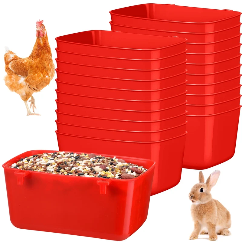 Zhehao – 20 Tasses Nourriture et Abreuvoir pour Cage, 532 ml, Plastique