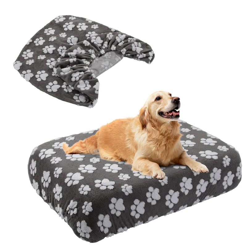 BALAPET Housse Lavable pour Lit de Chien – Étanche à 100% et Velours Doux 44×35×6 pouces