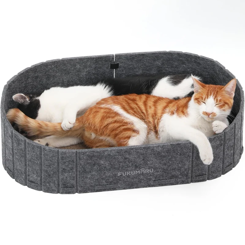 FUKUMARU Grattoir pour Chat Canapé 24 Pouces – Design Réversible et Détachable