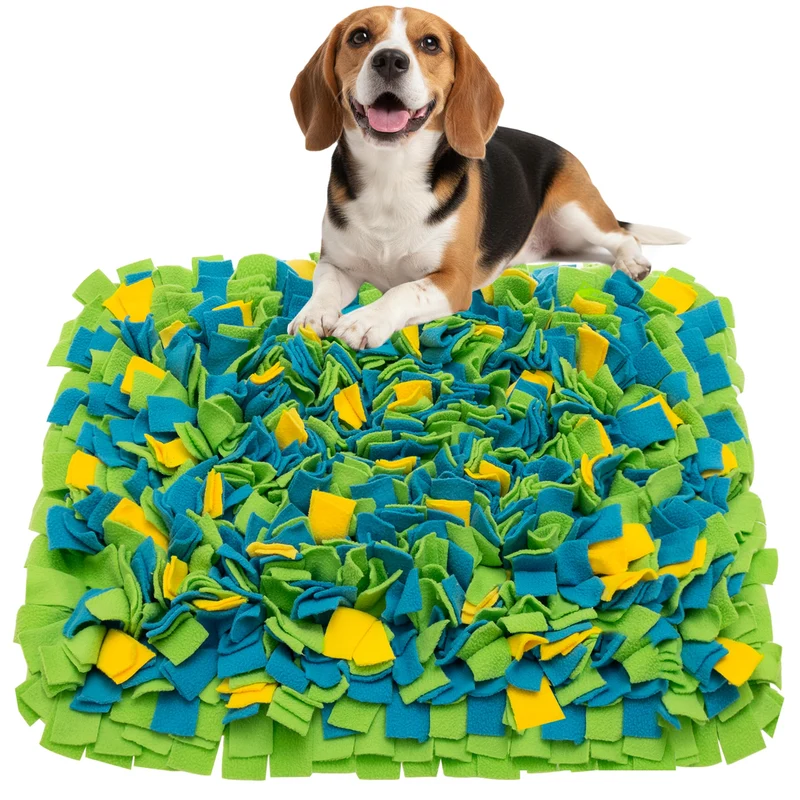 TUKOAW Tapis olfactif pour chiens – Jeu interactif et ralentissement des repas (16 x 22 pouces)
