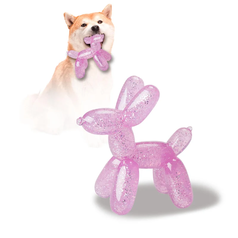 Allcoke Jouet à Mâcher Durable pour Chien – Ballon Forme 6,14 pouces Rose (Moyen & Grand)