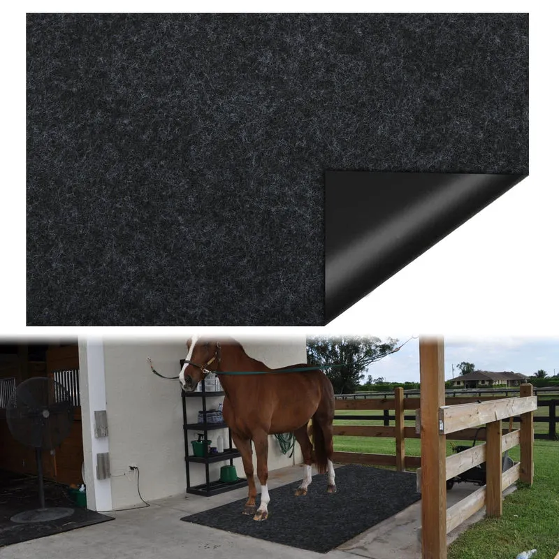 CIEOVO Tapis de box cheval 4x6 pieds – anti-dérapant, absorbant et lavable