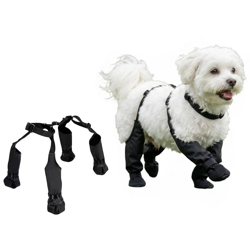 QINSHIYUE Bottes pour chien imperméables et antidérapantes – protection des pattes toutes saisons (S)