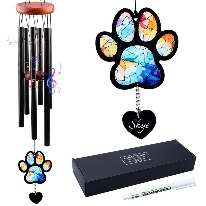 DearKeeps Carillon Mémorial Chien – Cadeau de Sympathie et Mémoire Durable
