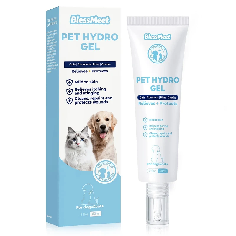 BlessMeet Gel Soin Plaie – Gel Hydro pour Chiens et Chats, Soin des Plaies et Zones Chaudes