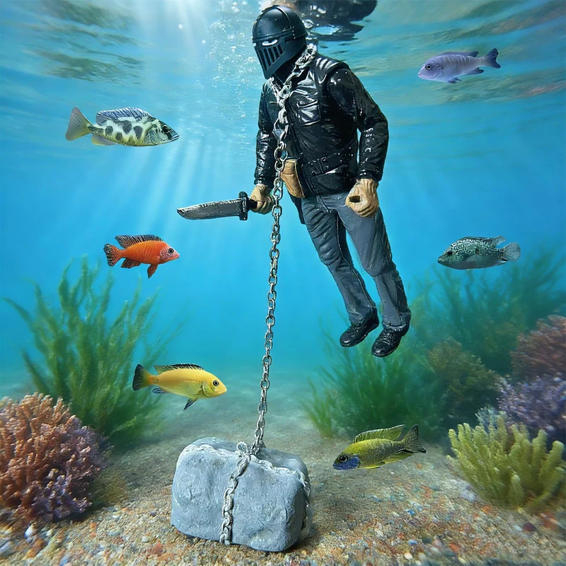 MWYZGmold Décoration flottante pour aquarium — modèle artisanal unique et durable
