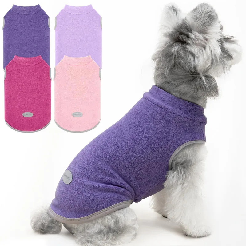 XPUDAC – 4 pièces gilets polaire pour chien, vestes d’hiver chaudes pour petits à grands chiens (510-vest-M)