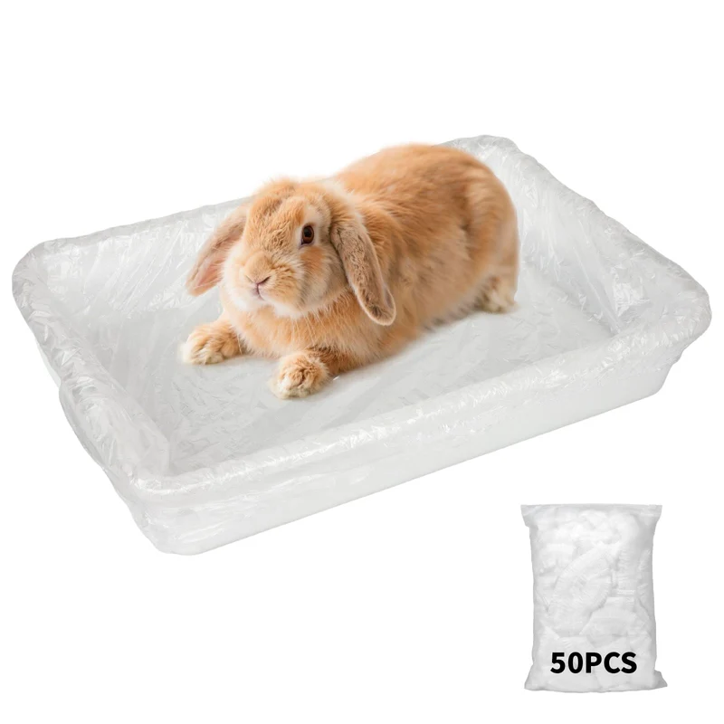 BESNEW Sacs de litière jetables pour cages d'animaux – 50 pièces, nettoyage rapide
