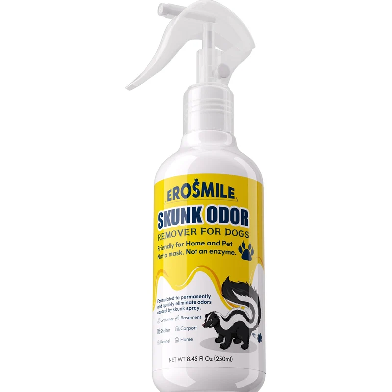 EROSMILE Éliminateur d’odeur Skunk pour animaux – Spray rapide 8,45 oz