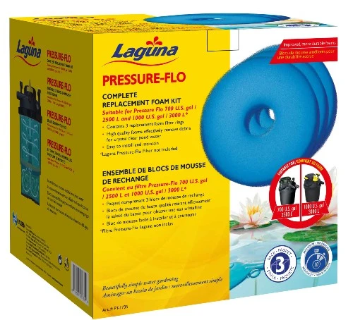Blocs de mousse pour filtres Pressure-Flo Laguna PT1715/PT1725 - 19 cm - Paquet de 3