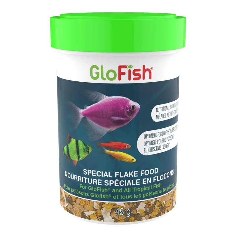 GloFish Flocons spéciaux séchés — Couleurs vives, 1,59 oz