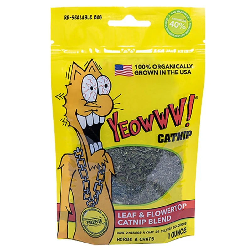 Yeowww! Sacs d’herbe à chat, 28 g – herbe pure feuilles et fleurs