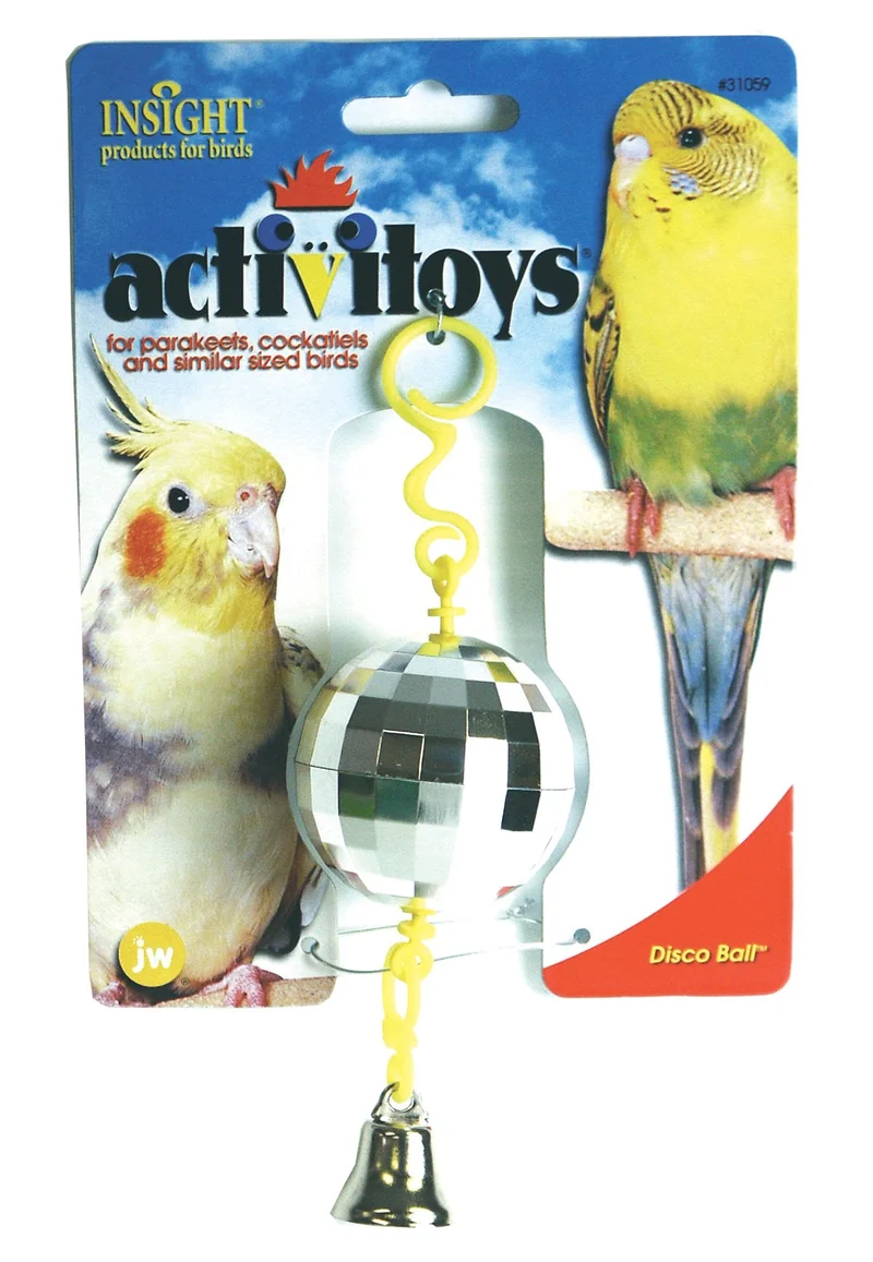 JW ActiviToy Boule Disco pour Petit Oiseau – Couleurs Variées