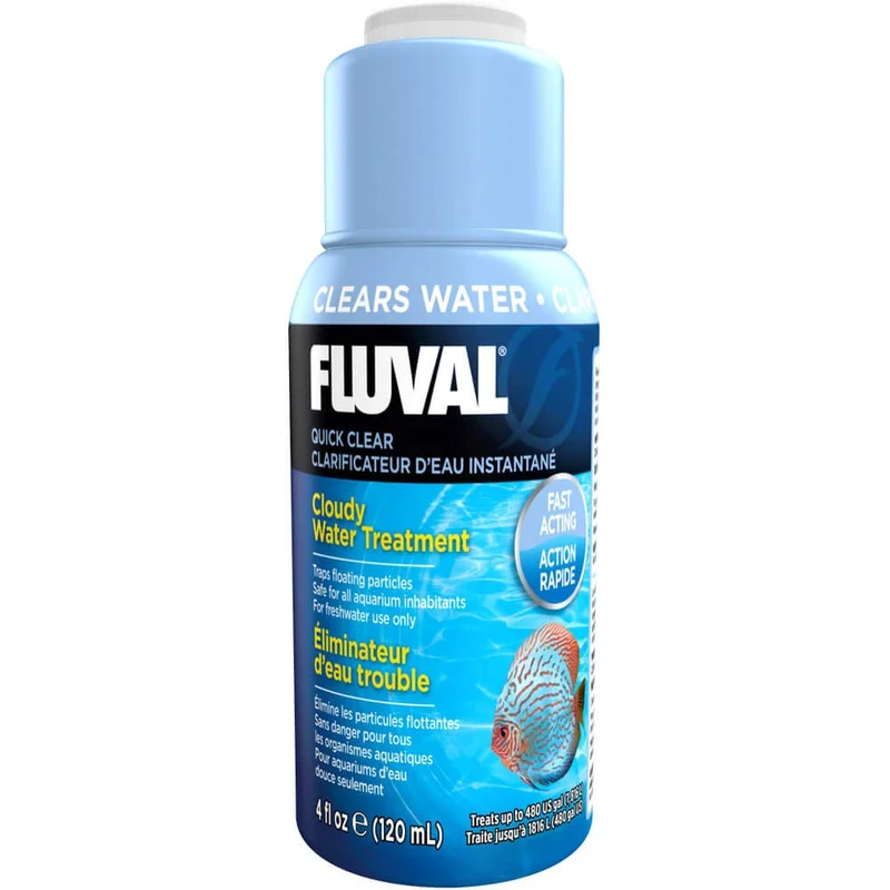 Fluval Quick Clear – Clarifiant d'eau pour aquarium d'eau douce, flacon de 120 ml