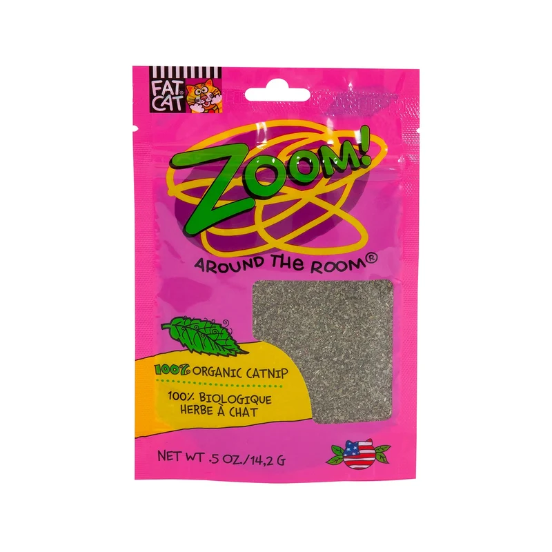 Petmate Cataire Organique Zoom Around the Room – Herbe à chat biologique cultivée et récoltée aux États‑Unis, 0,5 oz