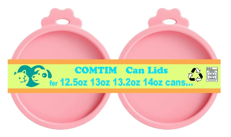 Comtim Couvercles Silicone pour Boîtes de Nourriture Chien 12.5–13.5 oz – Réutilisables et Étanches
