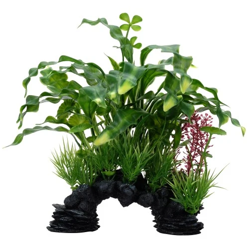 Plante Aqualife Fluval avec base décorative - Aponogeton crispé - 25,5 cm (10 po)
