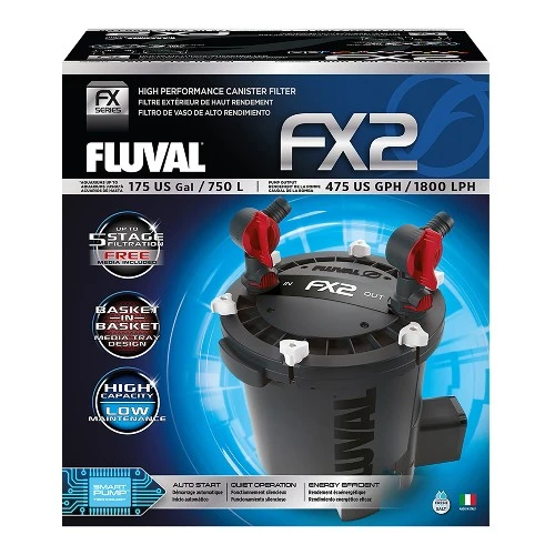 Filtre extérieur FX2 Fluval de haut rendement - Jusqu’à 750 L (175 gal US)