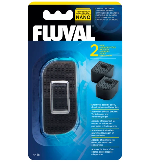 Cartouche de charbon pour nanoaquarium Fluval - Paquet de 2
