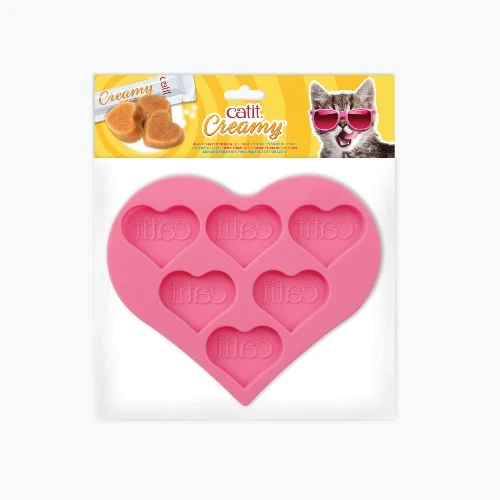 Bandelette à crochets pour moules Catit Creamy en forme de cœur (pour 12 moules)