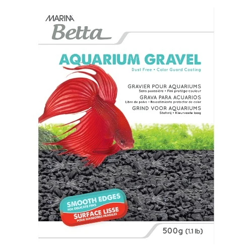 Gravier Marina Betta - Noir - 500 gr (1,1 lb)