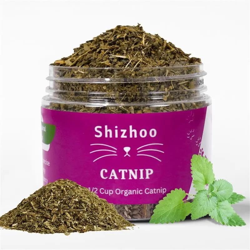 Shizhoo Catnip – Feuilles et Fleurs Bio pour Chats et Chatons (1/2 tasse)
