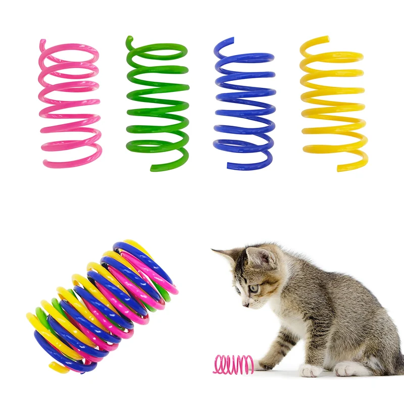 YULOYI – 30 ressorts colorés pour chats et chatons | Jouets interactifs en plastique