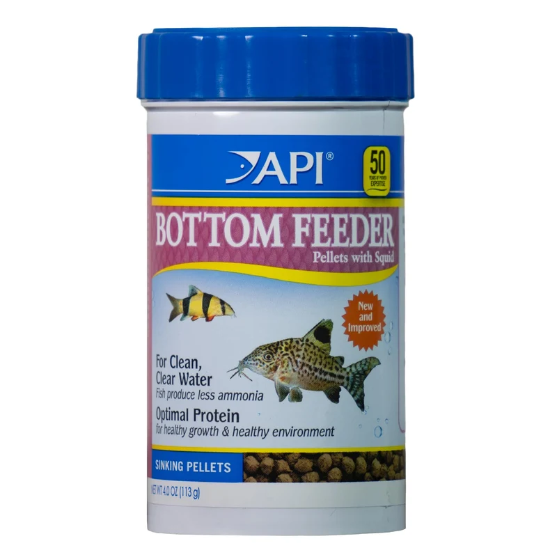 API granulés pour poissons de fond au calmar – Nourriture complète, conteneur 113 g
