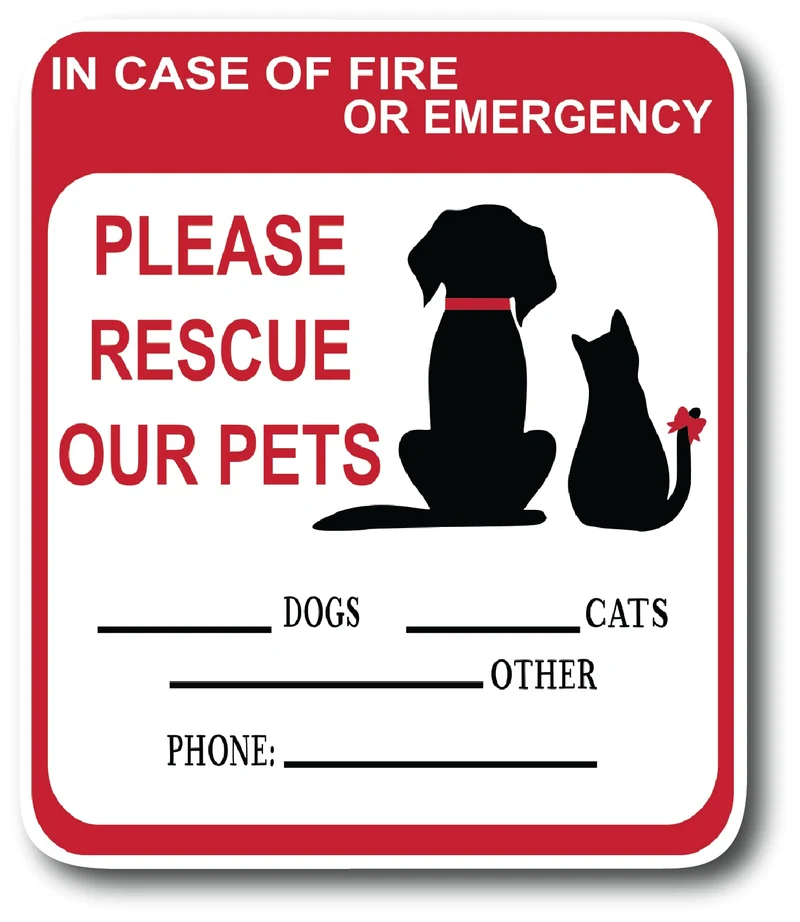 CS1414-2PK : Alerte Porte et Fenêtre 5 Pouces – Pour Sauver Nos Animaux en Cas d’Incendie et d’Urgence