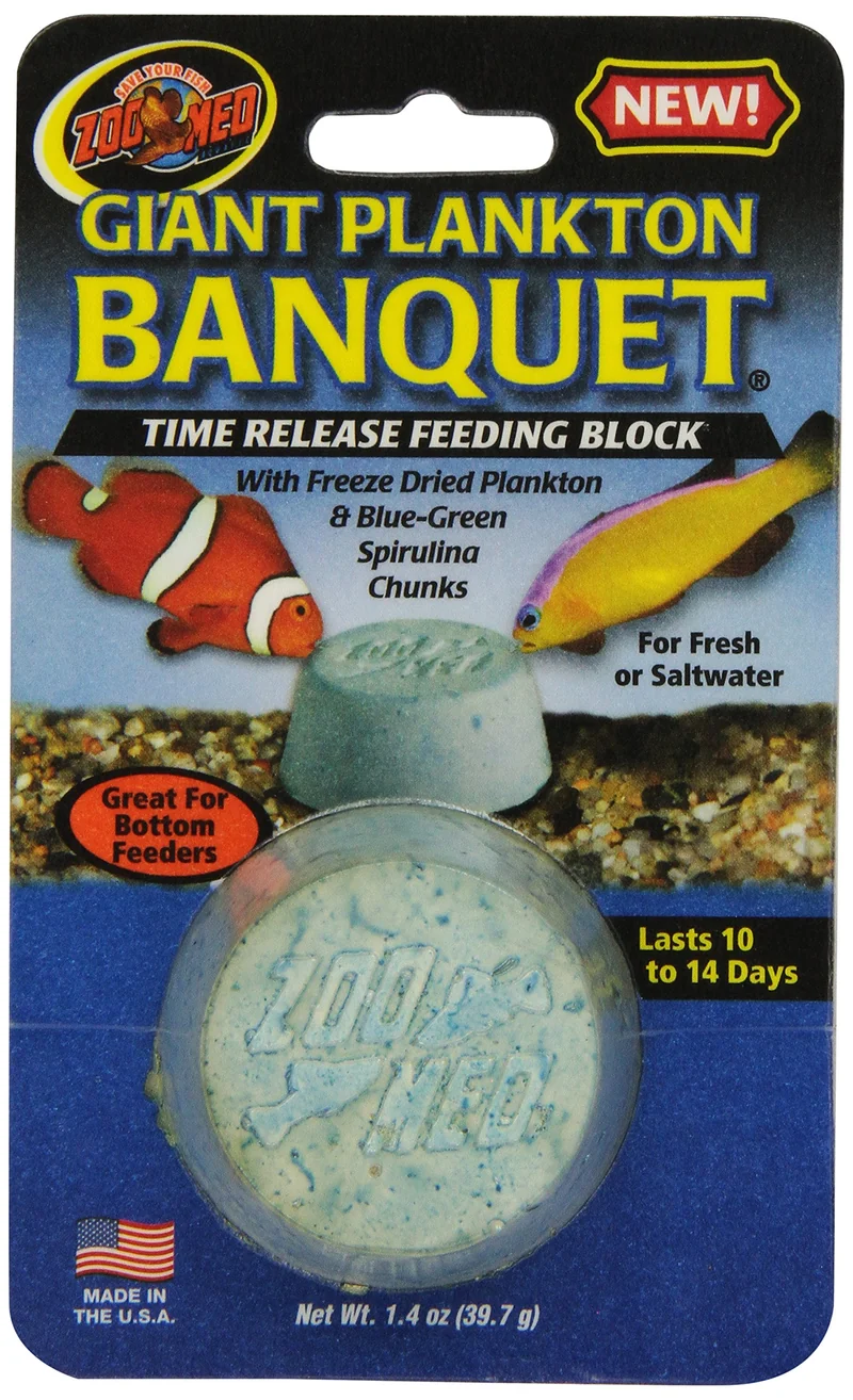 Zoo Med Plancton Banquet Bloc Géant – Libération Alimentaire pour Aquarium