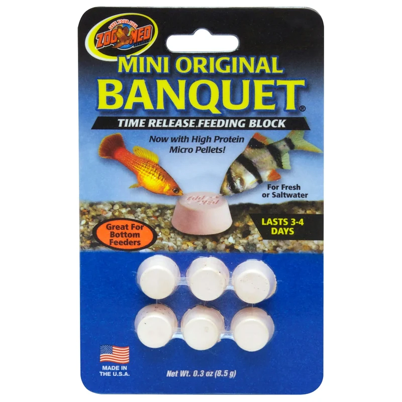 Zoo Med Banquet Block Mini – bloc d’alimentation à libération lente (3 à 14 jours)