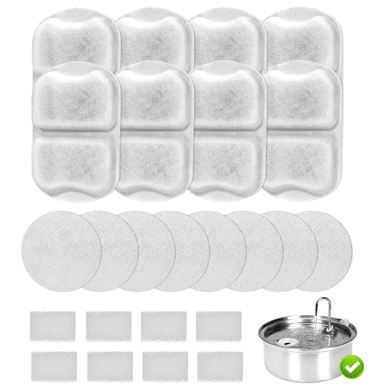 Tettie – Lot de 8 filtres pour fontaine chien 7L/230oz, Compatible Oneisall