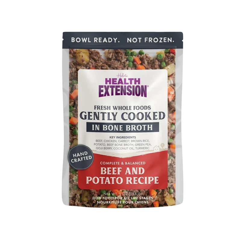 Health Extension Boeuf et Pomme de Terre – Repas Chien Qualité Humaine, Cuisson Douce, Sans Réfrigération, Sachet 255 g