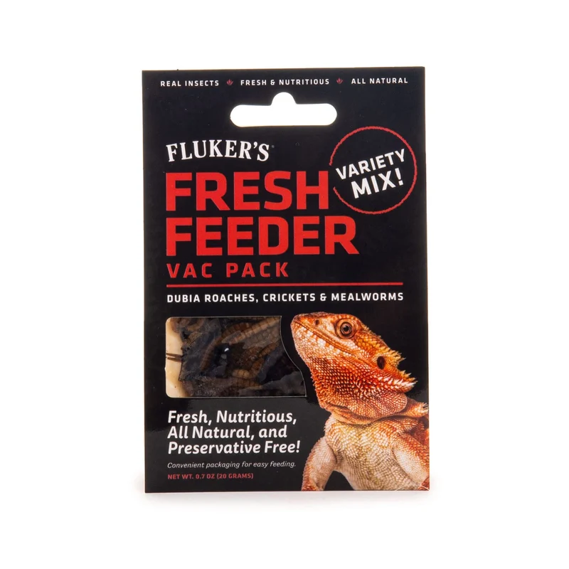 Fluker's Sachet Frais de Nourrisseur – Variété d'Insectes Séchés Sans Conservateurs, Pour Reptiles Insectivores et Petits Animaux, 20 g