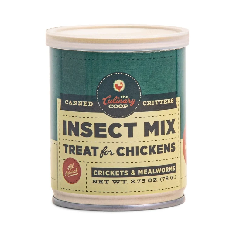 Fluker's Culinary Coop – Friandises en conserve pour poules : vers de farine et grillons, 100% naturel et riches en protéines – 2,75 oz