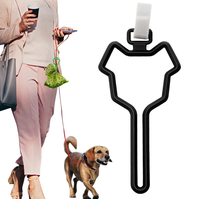 Dalzom® 2Pcs Porte-sacs pour crottes de chien – Distributeur noir pour laisse
