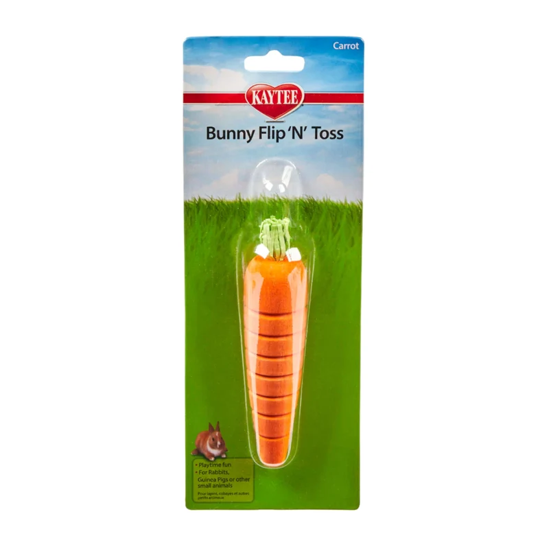 Kaytee Bunny Flip-N-Toss Carotte – Jouet en corde de sisal pour lapins et petits animaux
