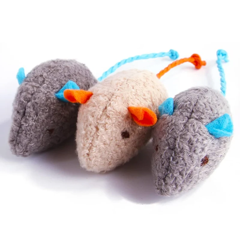 Jouet pour chat interactif peluche souris – Lot de 3 | Q.Y.HOME