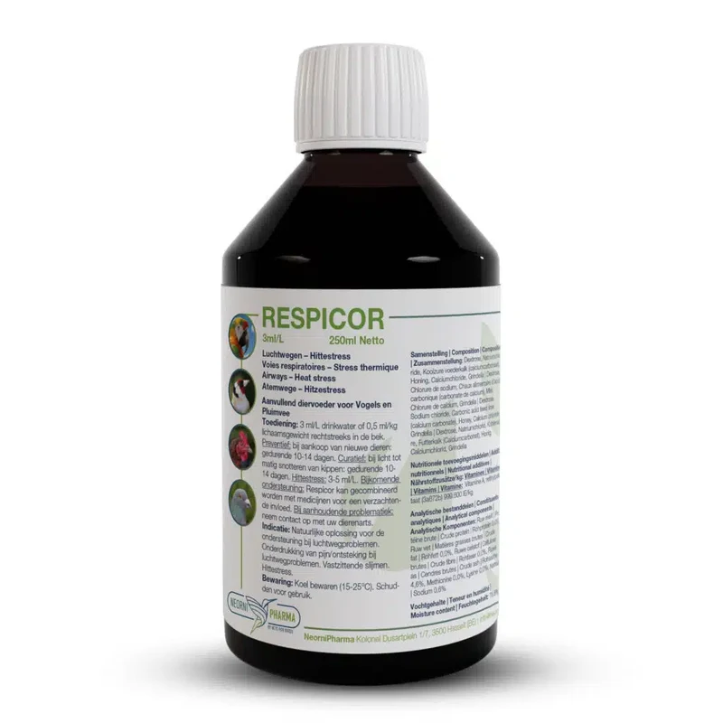 Respicor 250 ml (Infections des voies respiratoires et stress thermique) - Neornipharma